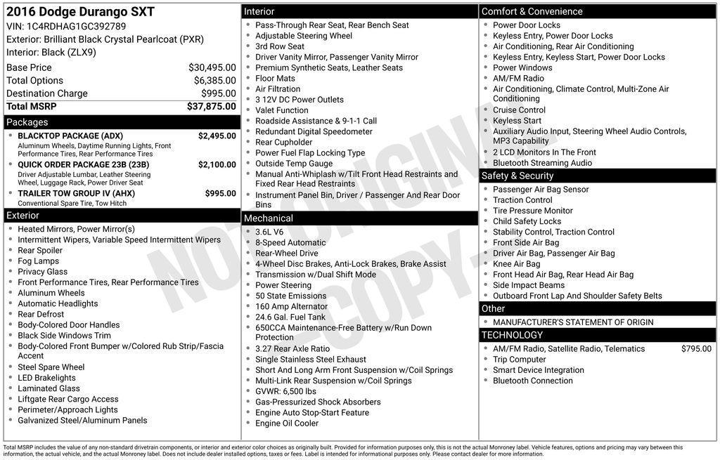 used 2016 Dodge Durango car, priced at $10,200