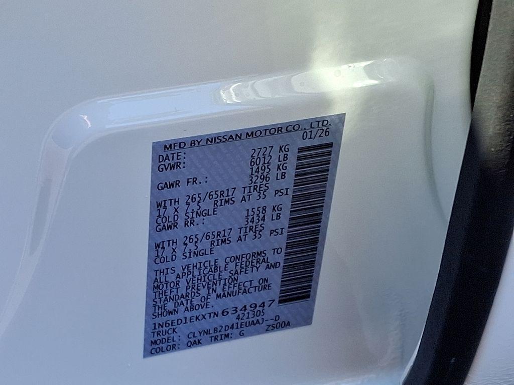 new 2026 Nissan Frontier car, priced at $39,994