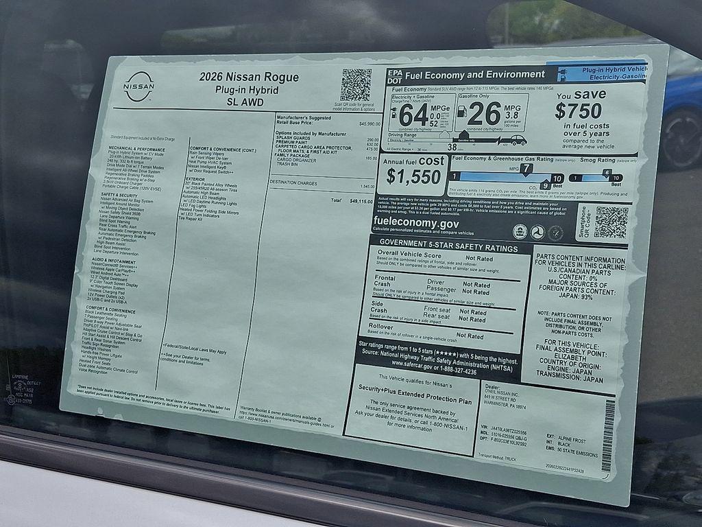new 2026 Nissan Rogue car, priced at $48,147