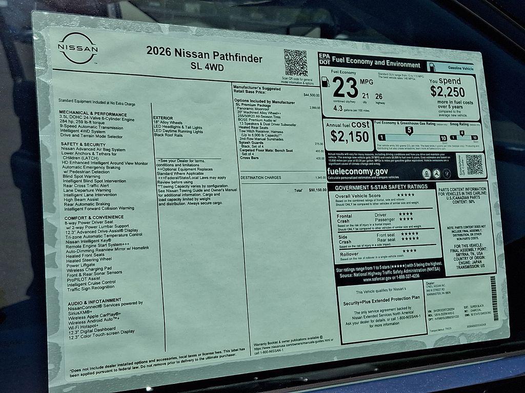 new 2026 Nissan Pathfinder car, priced at $47,140