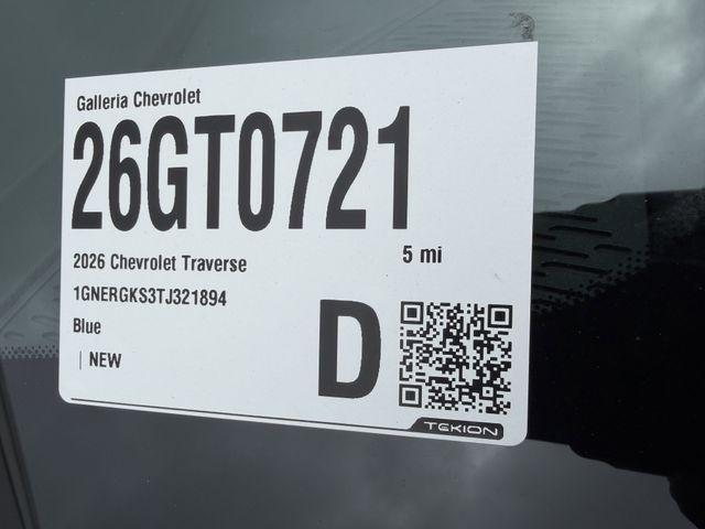 new 2026 Chevrolet Traverse car, priced at $40,370