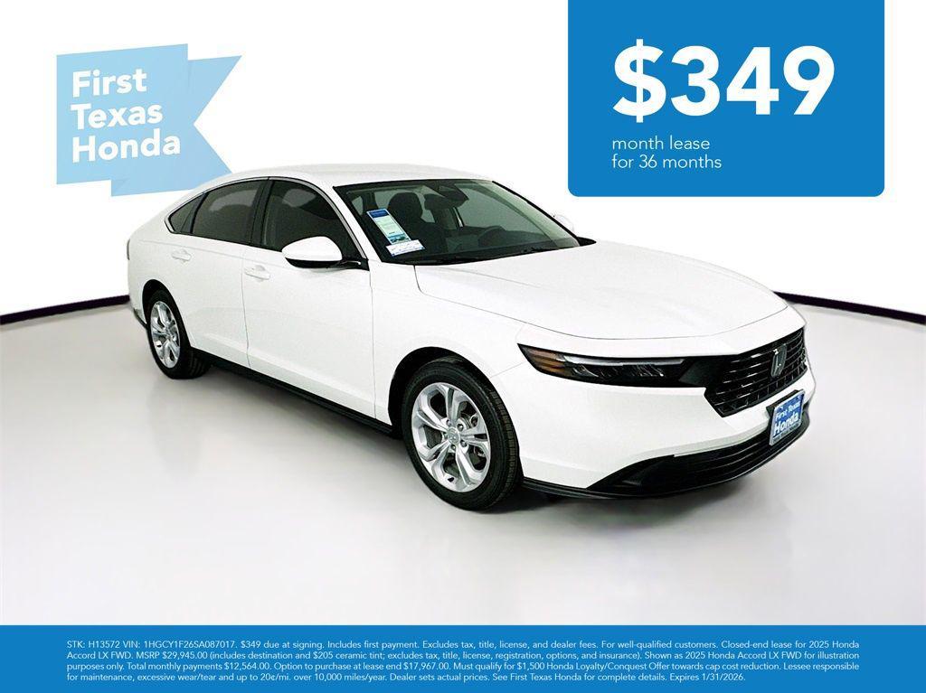 new 2025 Honda Accord car, priced at $29,364