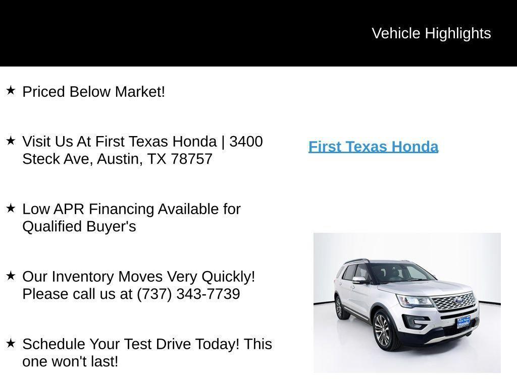used 2016 Ford Explorer car, priced at $16,712