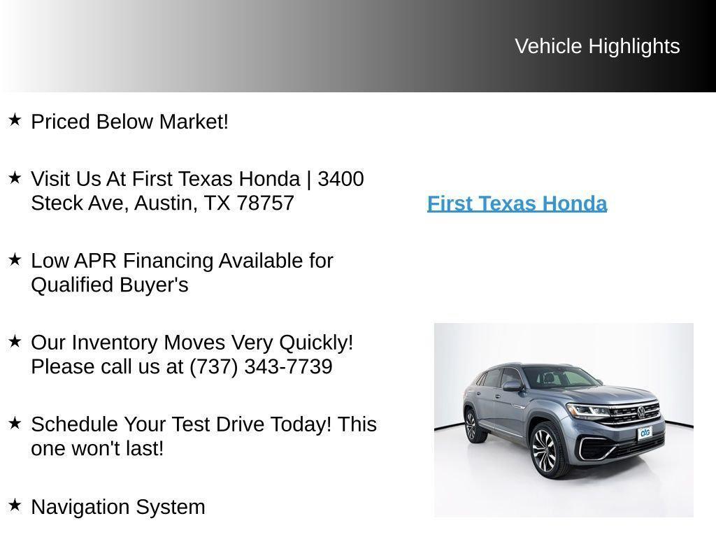 used 2020 Volkswagen Atlas Cross Sport car, priced at $19,415