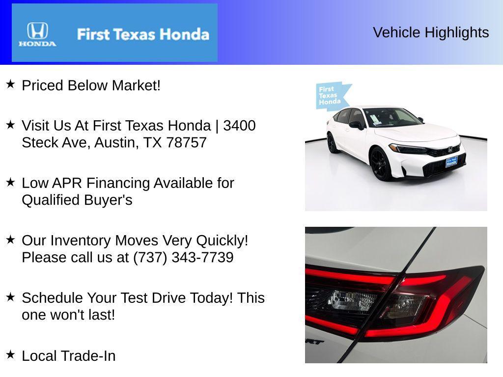 new 2026 Honda Civic car, priced at $28,856