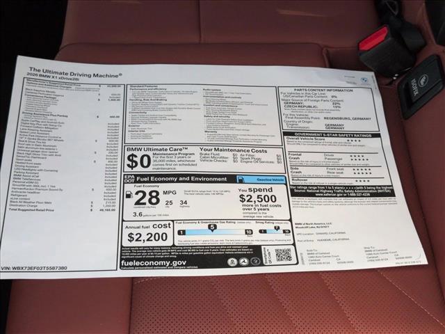 used 2026 BMW X1 car, priced at $49,250