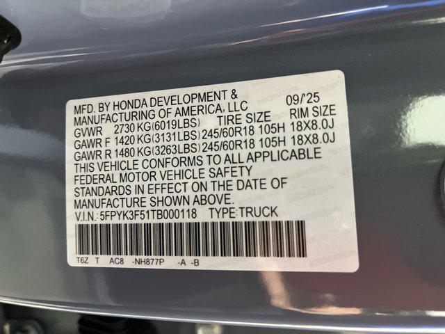 new 2026 Honda Ridgeline car, priced at $42,992