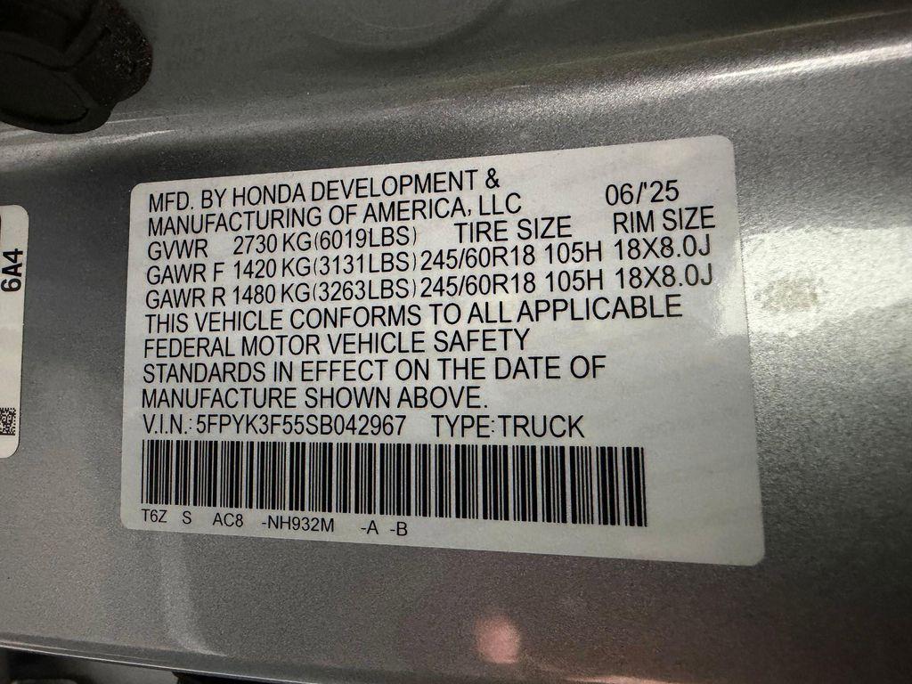 used 2025 Honda Ridgeline car, priced at $35,798