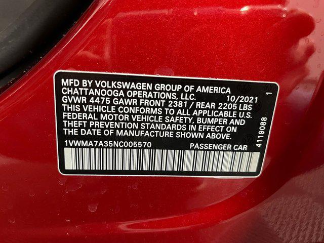 used 2022 Volkswagen Passat car, priced at $15,997