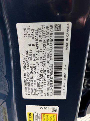 new 2026 Honda Civic car, priced at $26,991