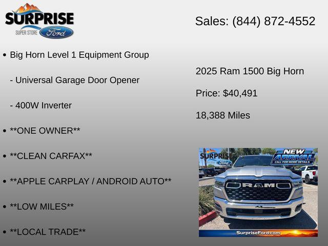 used 2025 Ram 1500 car, priced at $40,591