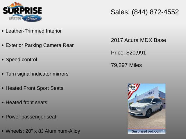 used 2017 Acura MDX car, priced at $20,991
