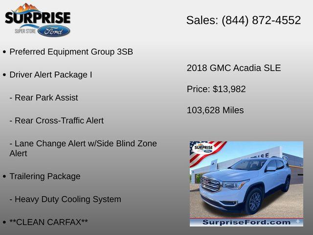 used 2018 GMC Acadia car, priced at $13,783