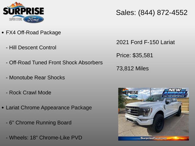 used 2021 Ford F-150 car, priced at $36,180