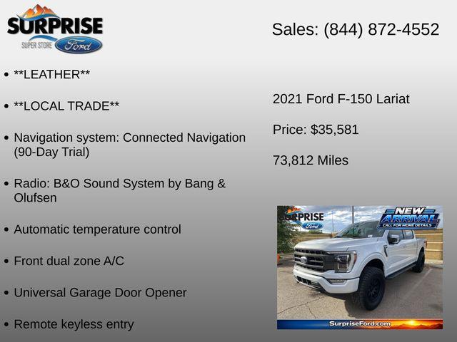 used 2021 Ford F-150 car, priced at $36,180