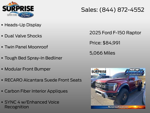 used 2025 Ford F-150 car, priced at $83,481