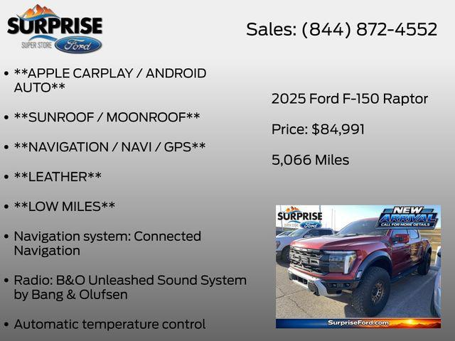 used 2025 Ford F-150 car, priced at $83,481