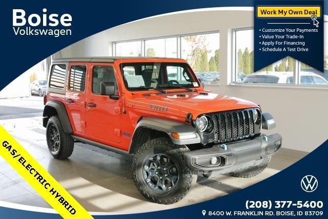 used 2023 Jeep Wrangler 4xe car, priced at $28,492