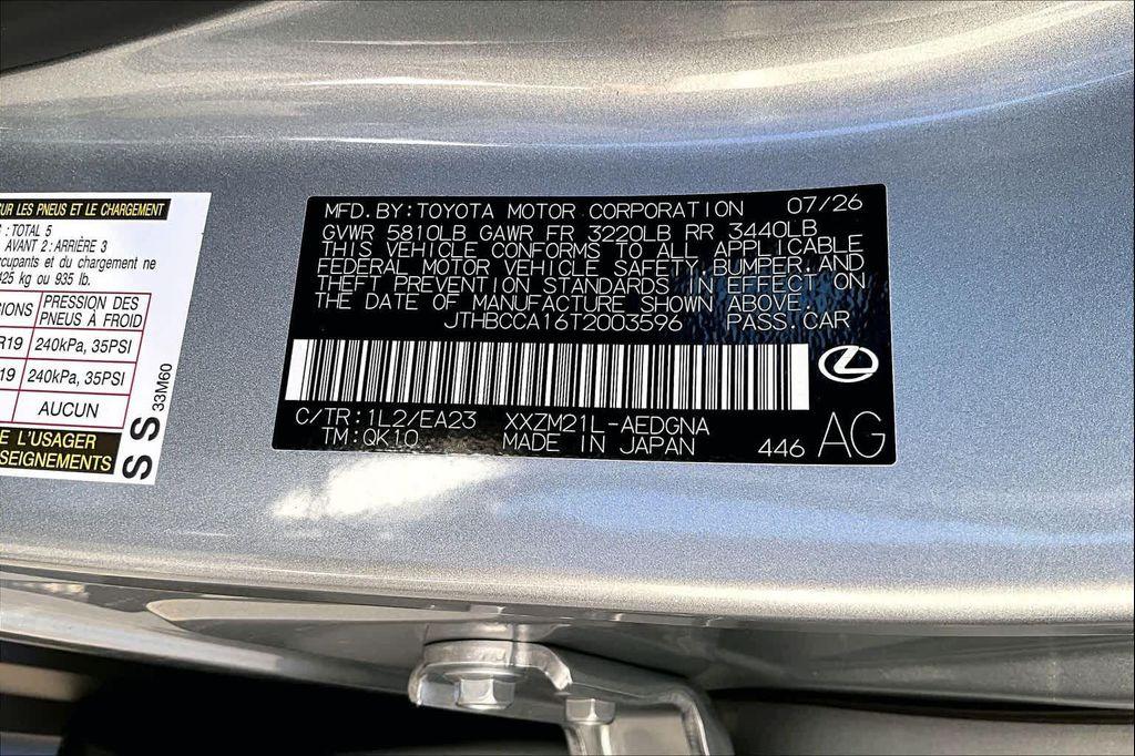 new 2026 Lexus ES 350e car, priced at $51,953