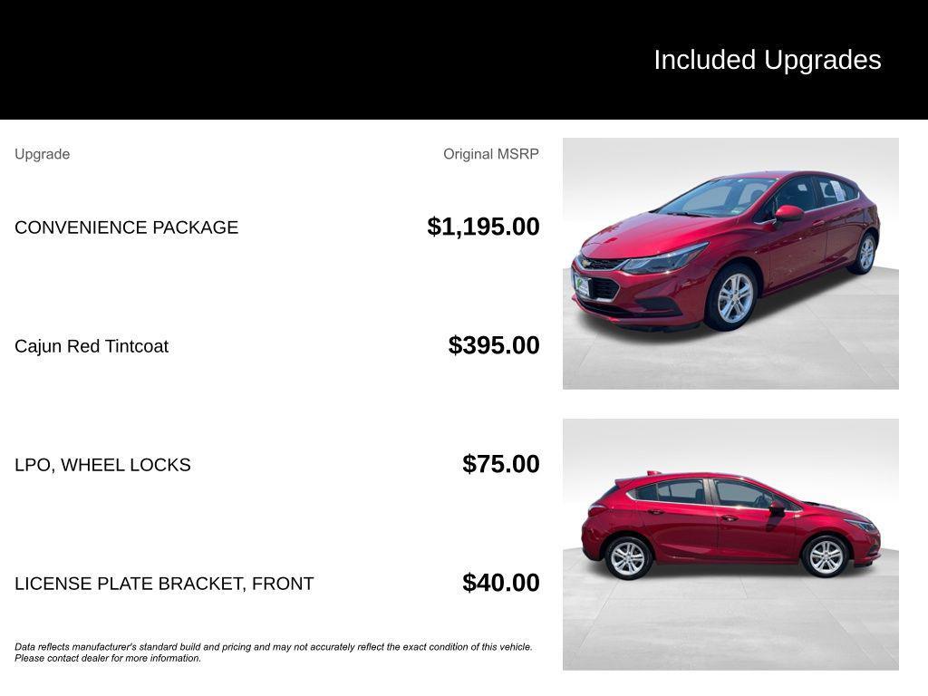 used 2018 Chevrolet Cruze car, priced at $11,744