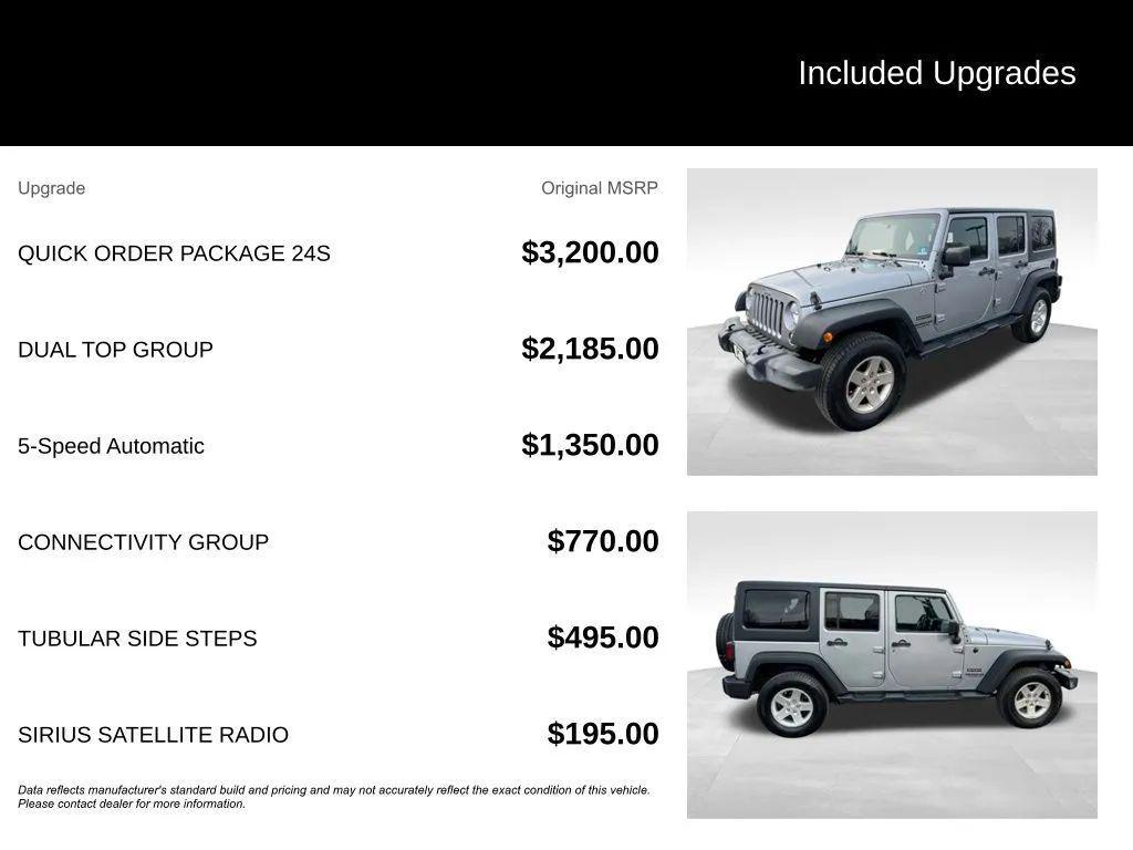 used 2016 Jeep Wrangler Unlimited car, priced at $15,953