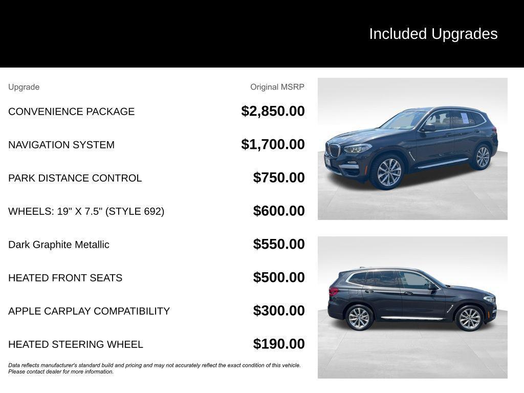 used 2018 BMW X3 car, priced at $15,843