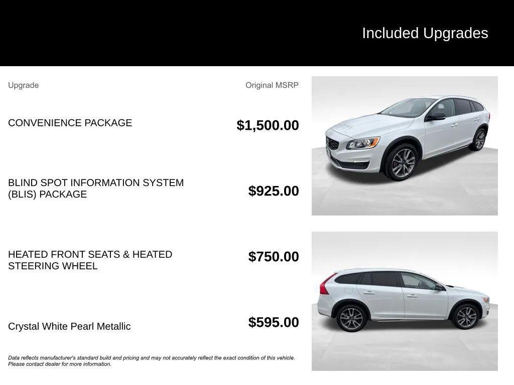 used 2018 Volvo V60 Cross Country car, priced at $13,515