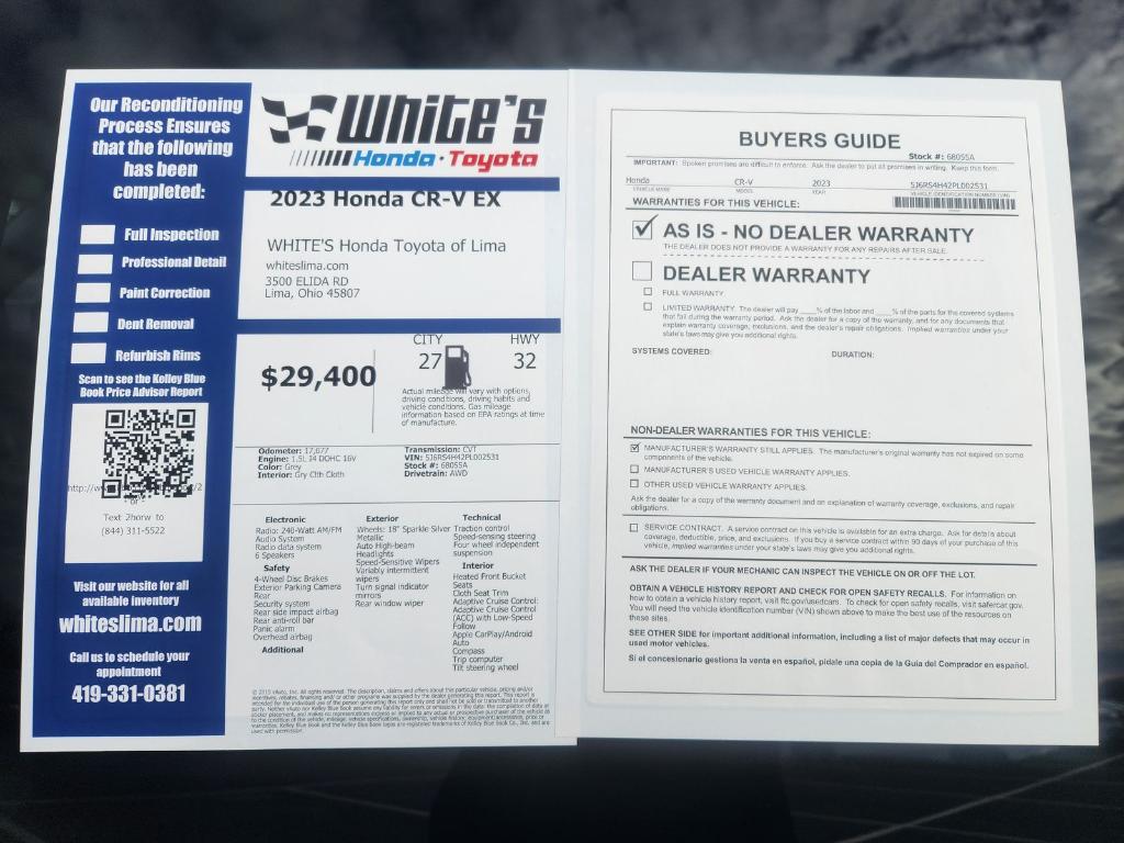 used 2023 Honda CR-V car, priced at $29,400