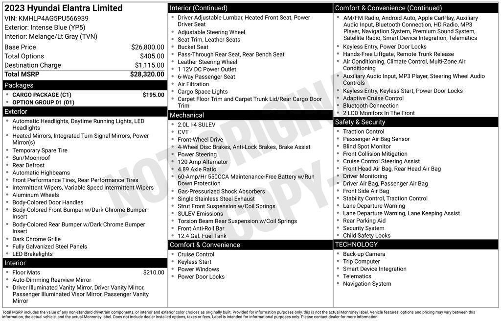 used 2023 Hyundai Elantra car, priced at $21,745