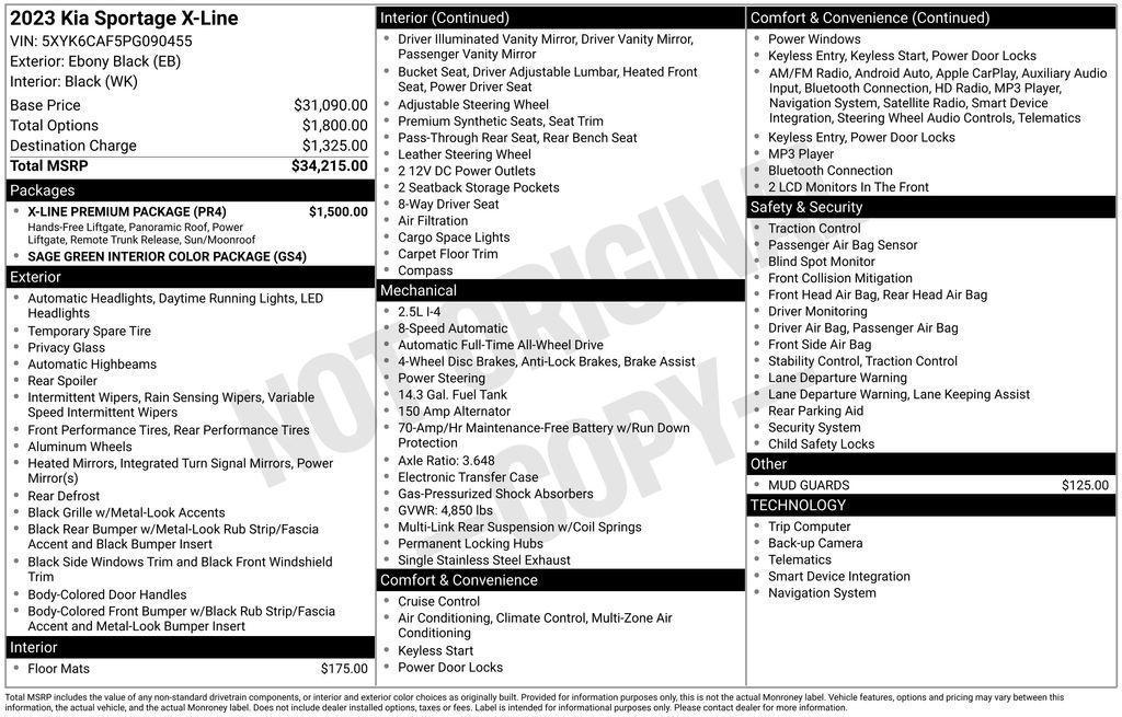 used 2023 Kia Sportage car, priced at $23,256
