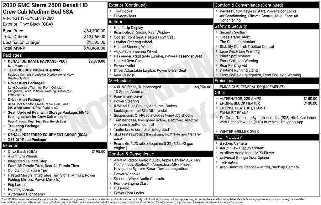 used 2020 GMC Sierra 2500 car, priced at $57,260