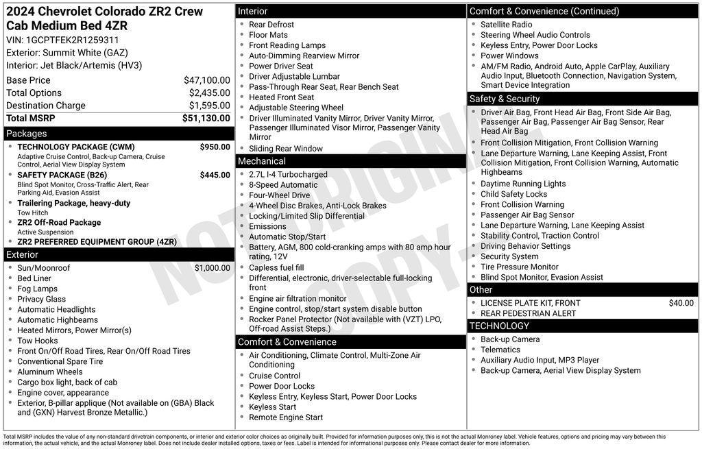 used 2024 Chevrolet Colorado car, priced at $46,339