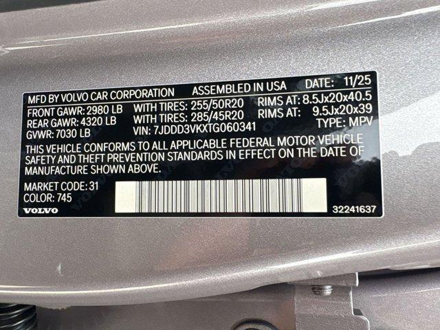 new 2026 Volvo EX90 car, priced at $78,890