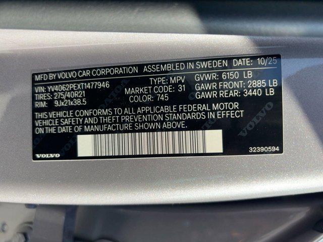 new 2026 Volvo XC90 car, priced at $71,825