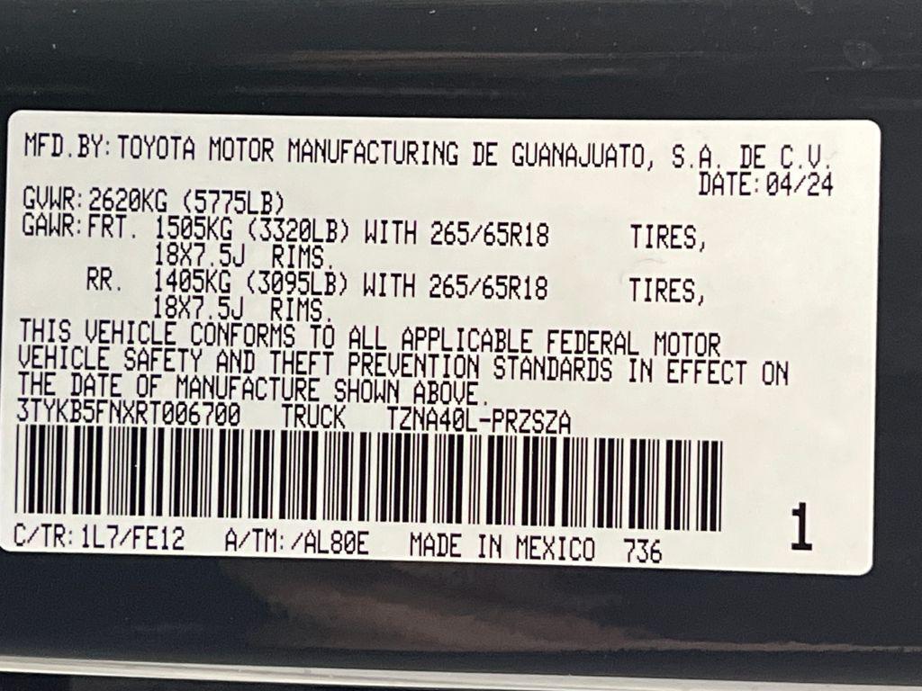 used 2024 Toyota Tacoma car, priced at $37,789