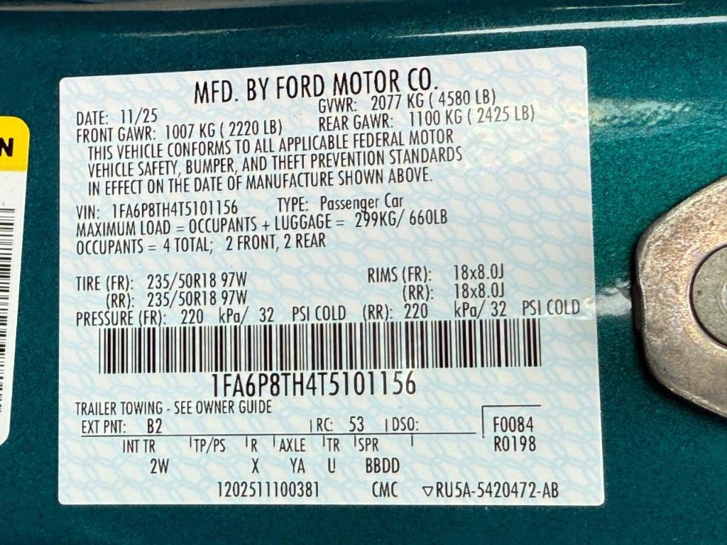 new 2026 Ford Mustang car, priced at $34,632