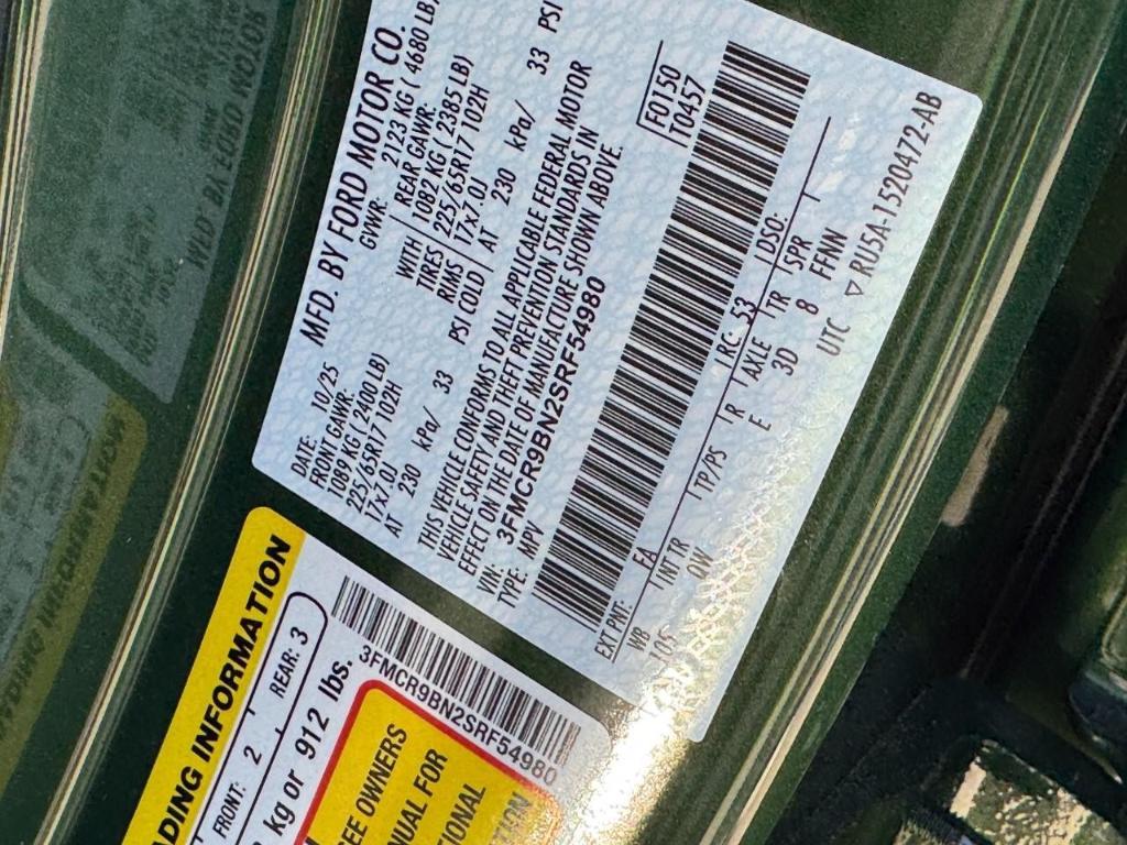 new 2025 Ford Bronco Sport car, priced at $30,462