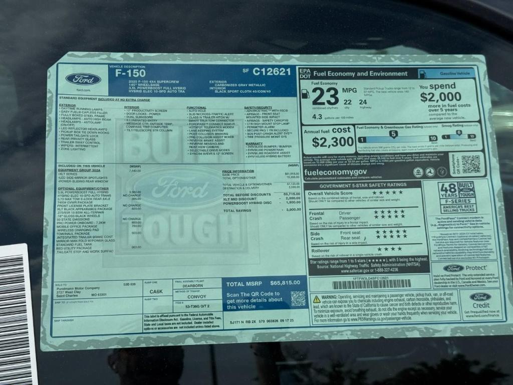 new 2025 Ford F-150 car, priced at $56,469