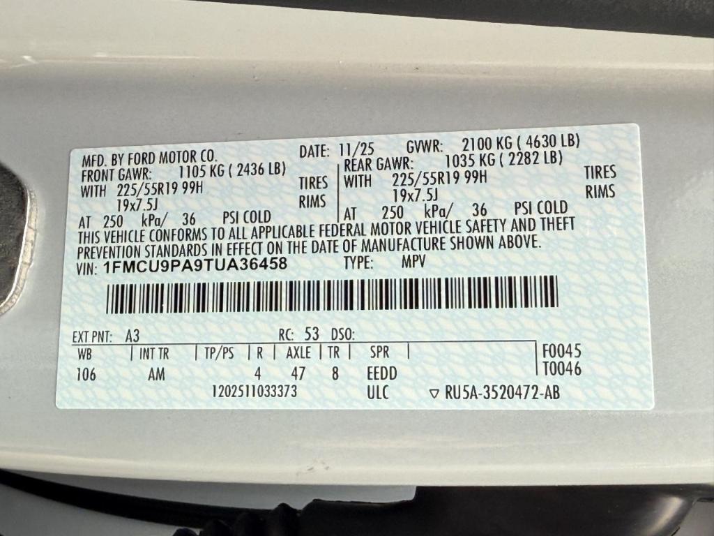 new 2026 Ford Escape car, priced at $43,085