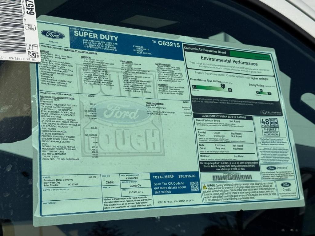 new 2026 Ford F-250 car, priced at $72,304