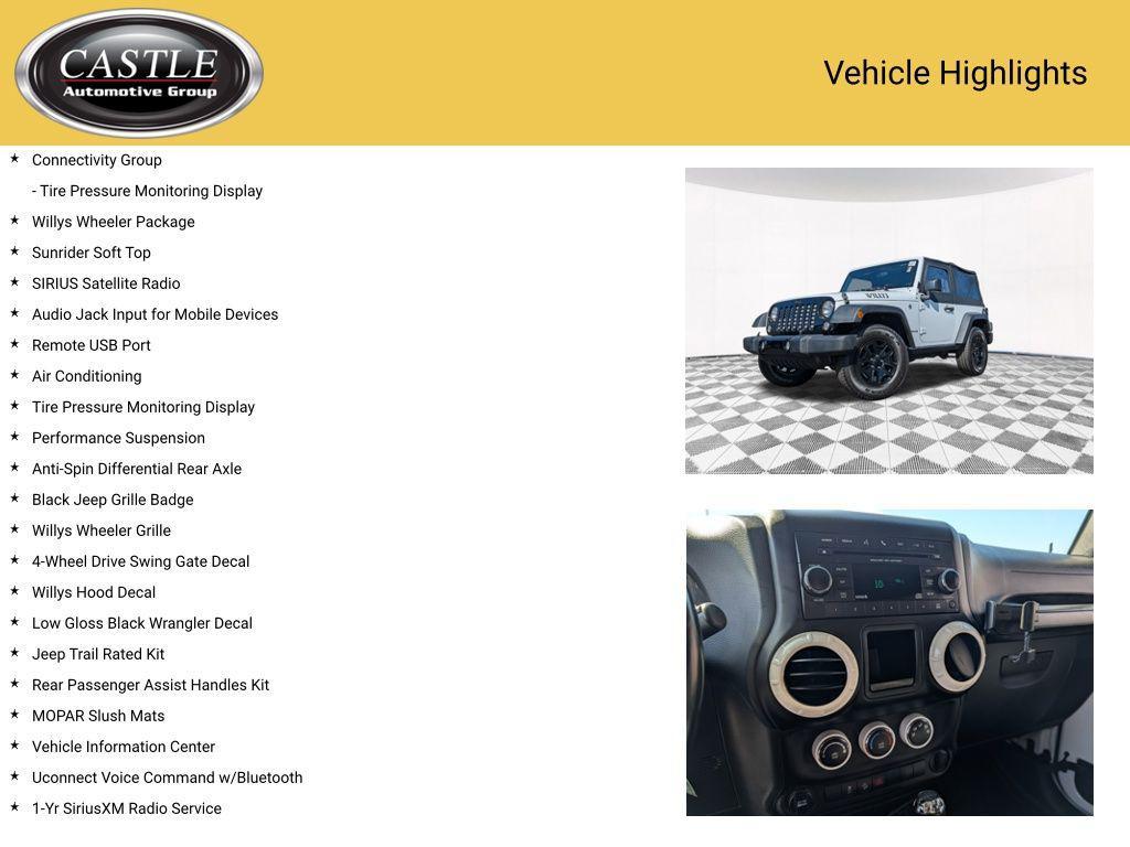 used 2016 Jeep Wrangler car, priced at $15,410