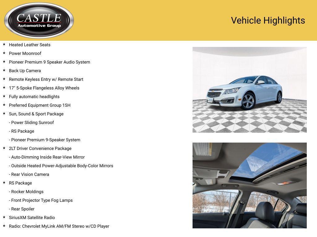 used 2016 Chevrolet Cruze Limited car, priced at $7,997