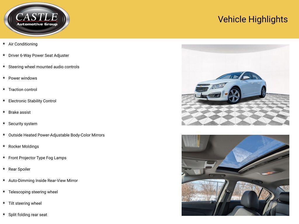 used 2016 Chevrolet Cruze Limited car, priced at $7,997