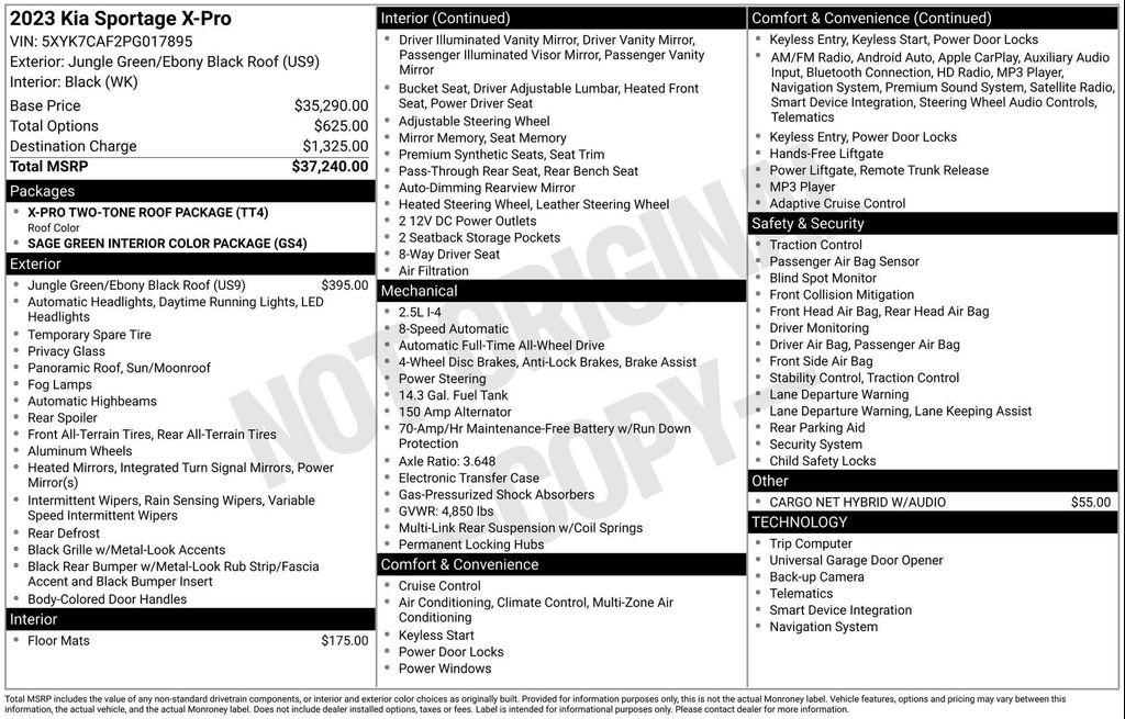 used 2023 Kia Sportage car, priced at $25,199