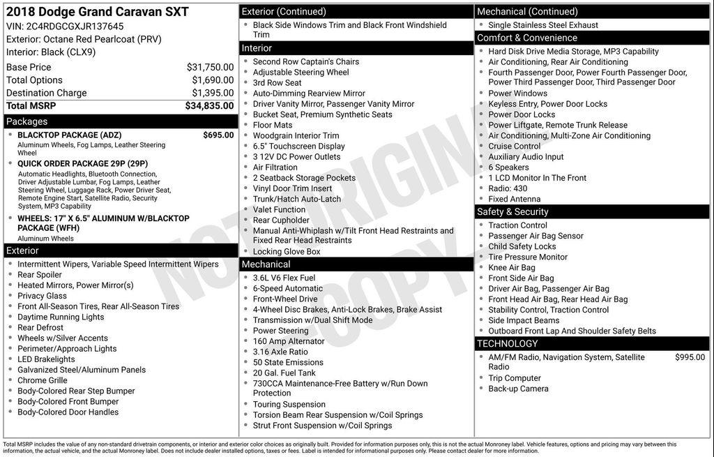 used 2018 Dodge Grand Caravan car, priced at $6,620