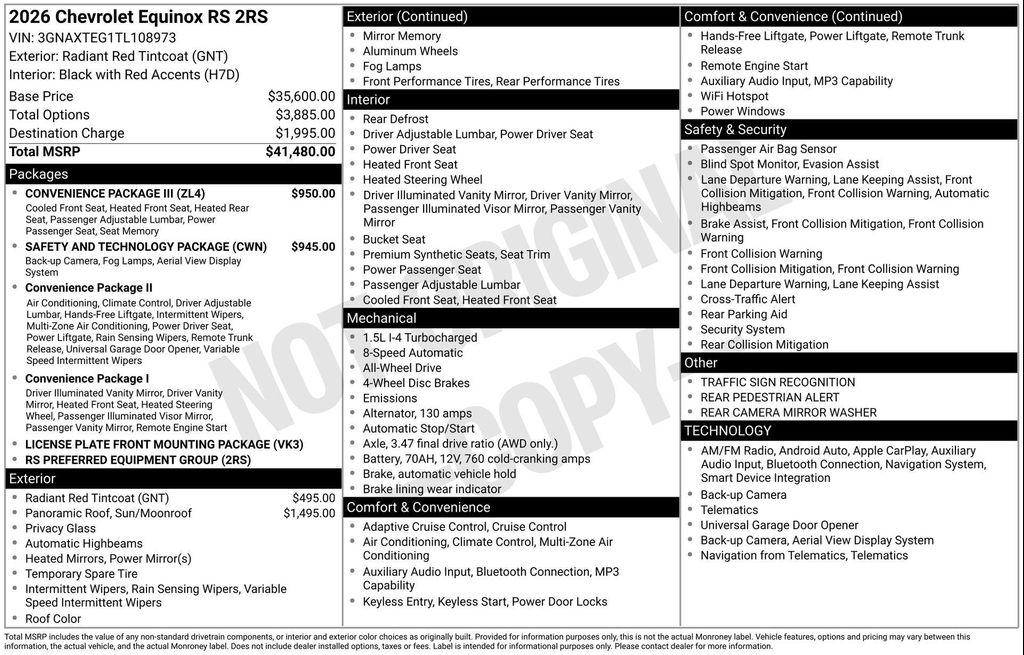 used 2026 Chevrolet Equinox car, priced at $35,410