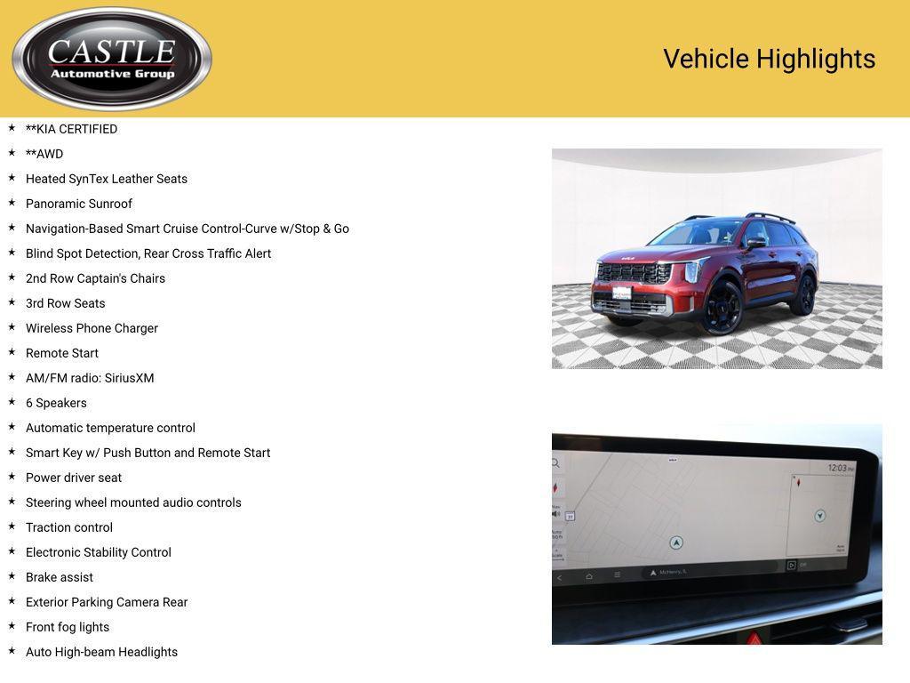 used 2024 Kia Sorento car, priced at $33,943