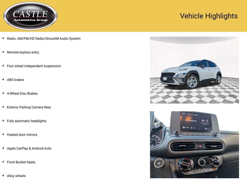 used 2022 Hyundai Kona car, priced at $14,490