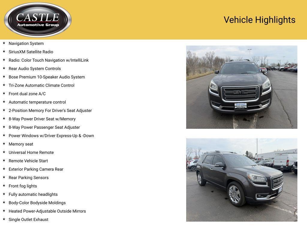 used 2017 GMC Acadia Limited car, priced at $13,771