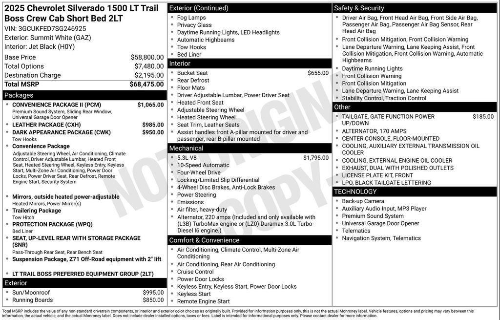 used 2025 Chevrolet Silverado 1500 car, priced at $57,081